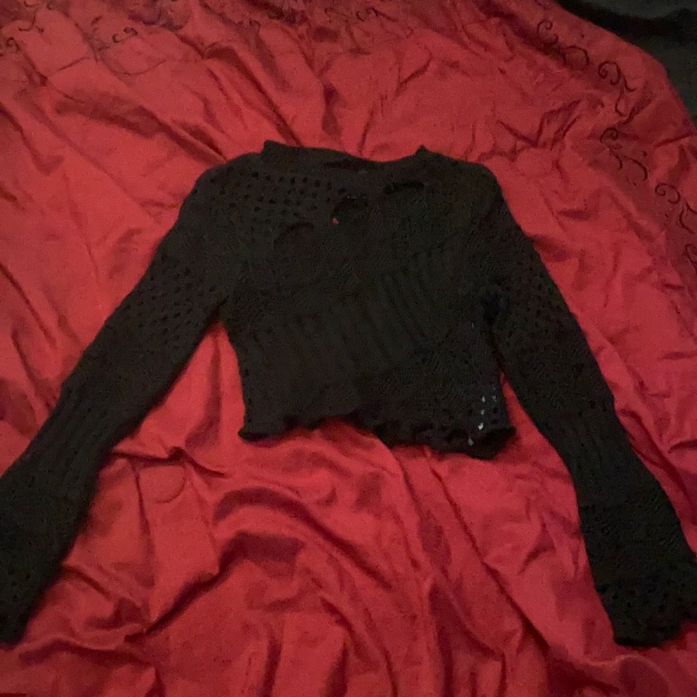 ASOS design sweater with mixed pointelle